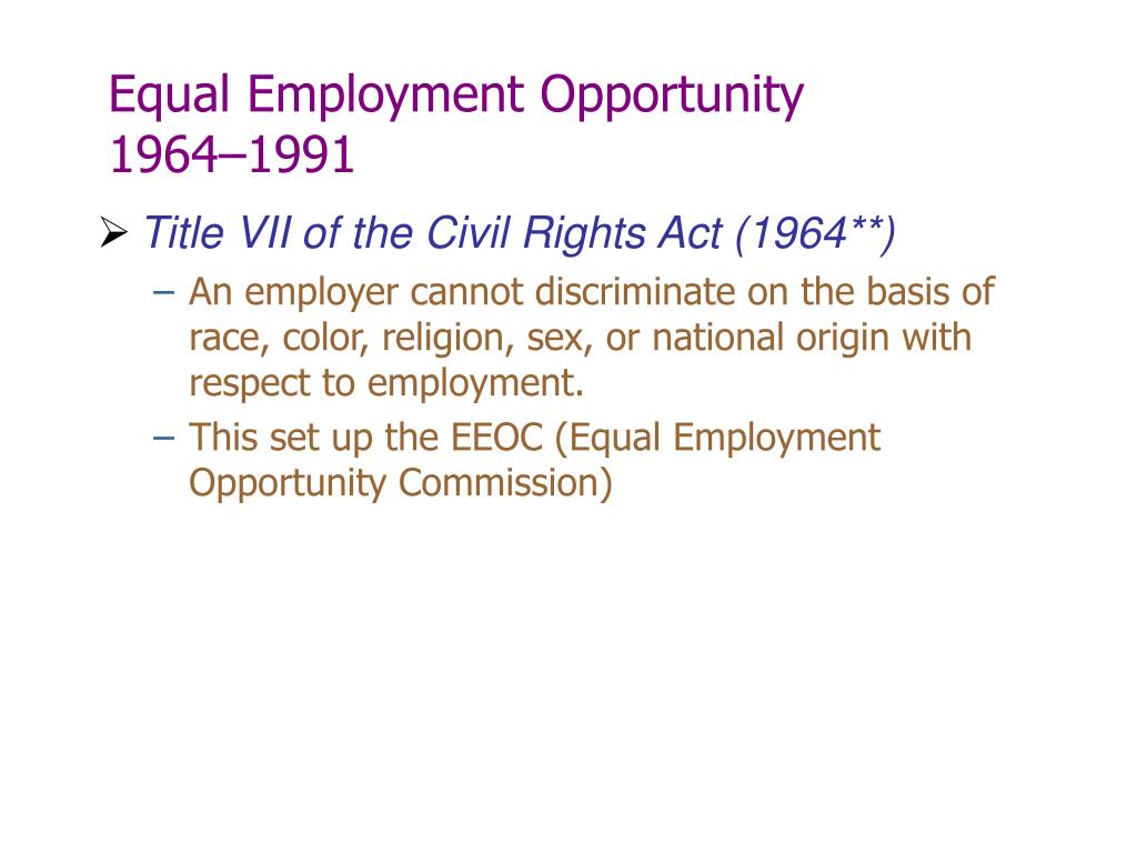 essay about equal opportunity employment