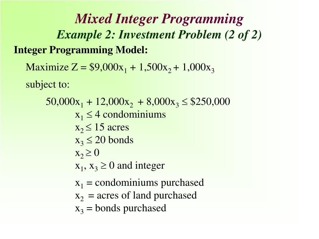Samples program. Mixed integer Programming. Integer пример. R программирование. Program example2;.