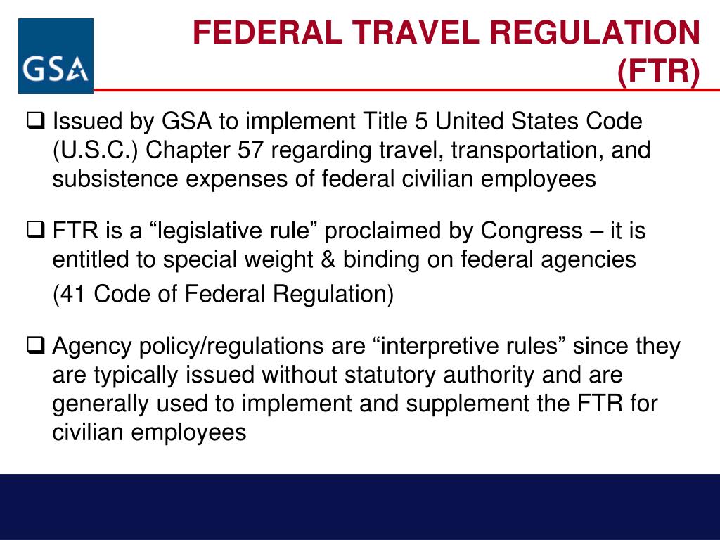 federal travel regulations per diem