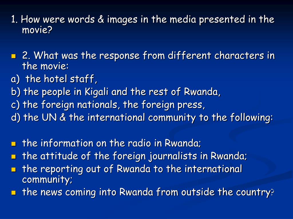thesis for hotel rwanda
