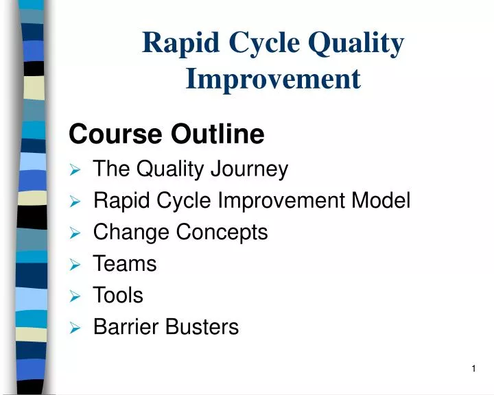 rapid cycle quality improvement n.