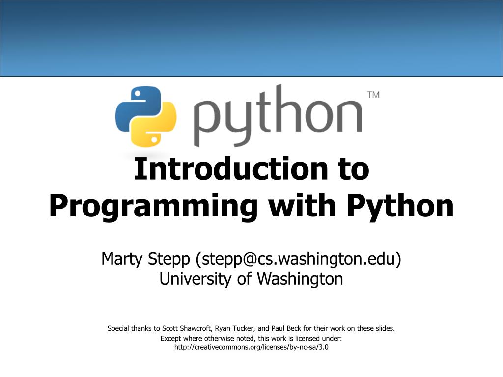 presentation with python