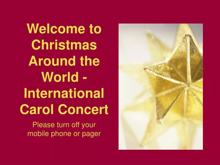 welcome to christmas around the world international carol concert n.