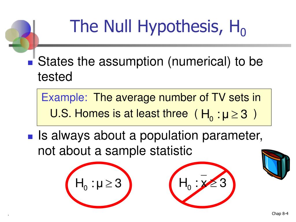 ho null hypothesis example