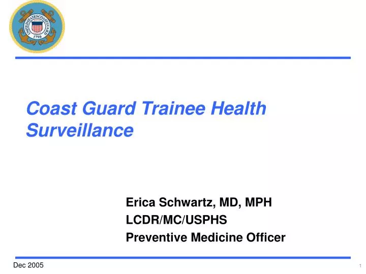 coast guard trainee health surveillance n.