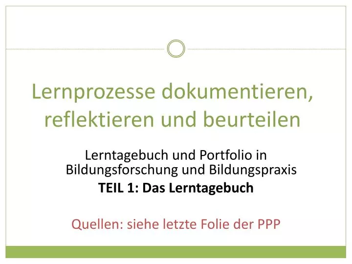 Ppt Lernprozesse Dokumentieren Reflektieren Und Beurteilen Powerpoint Presentation Id