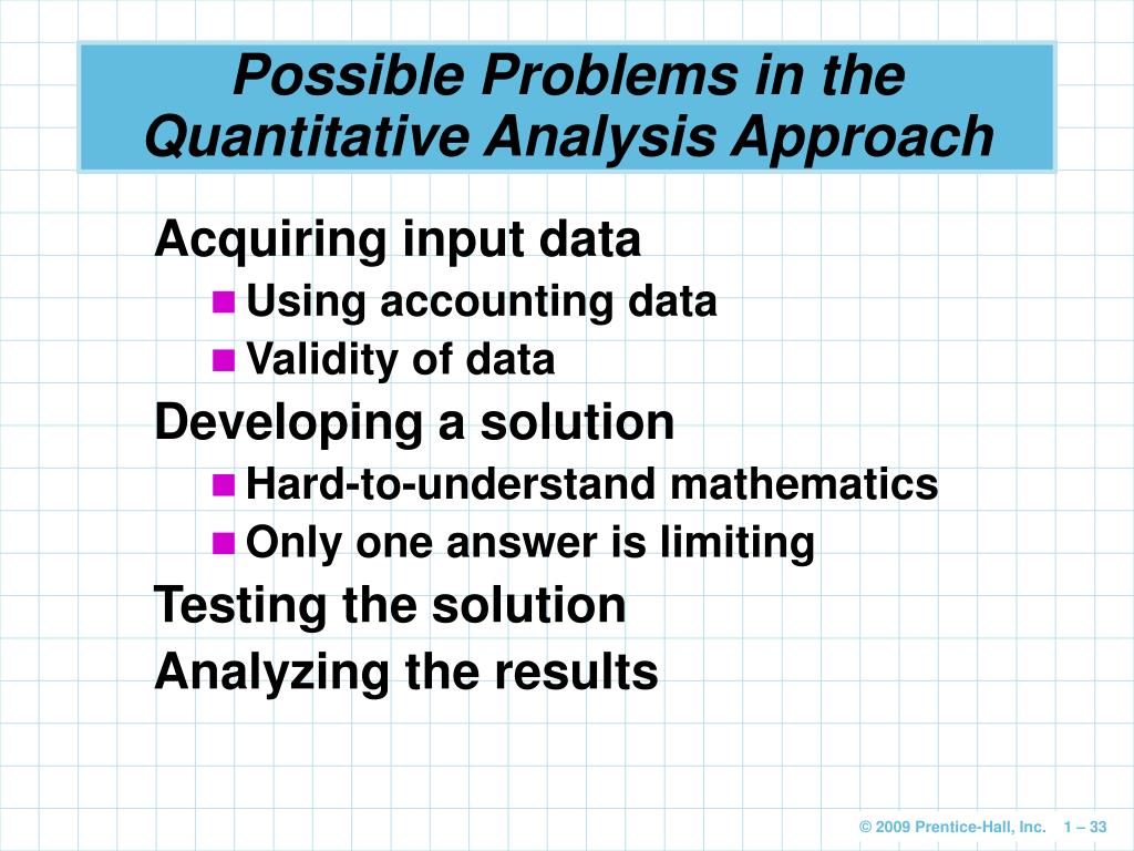 quantitative analysis problem solving
