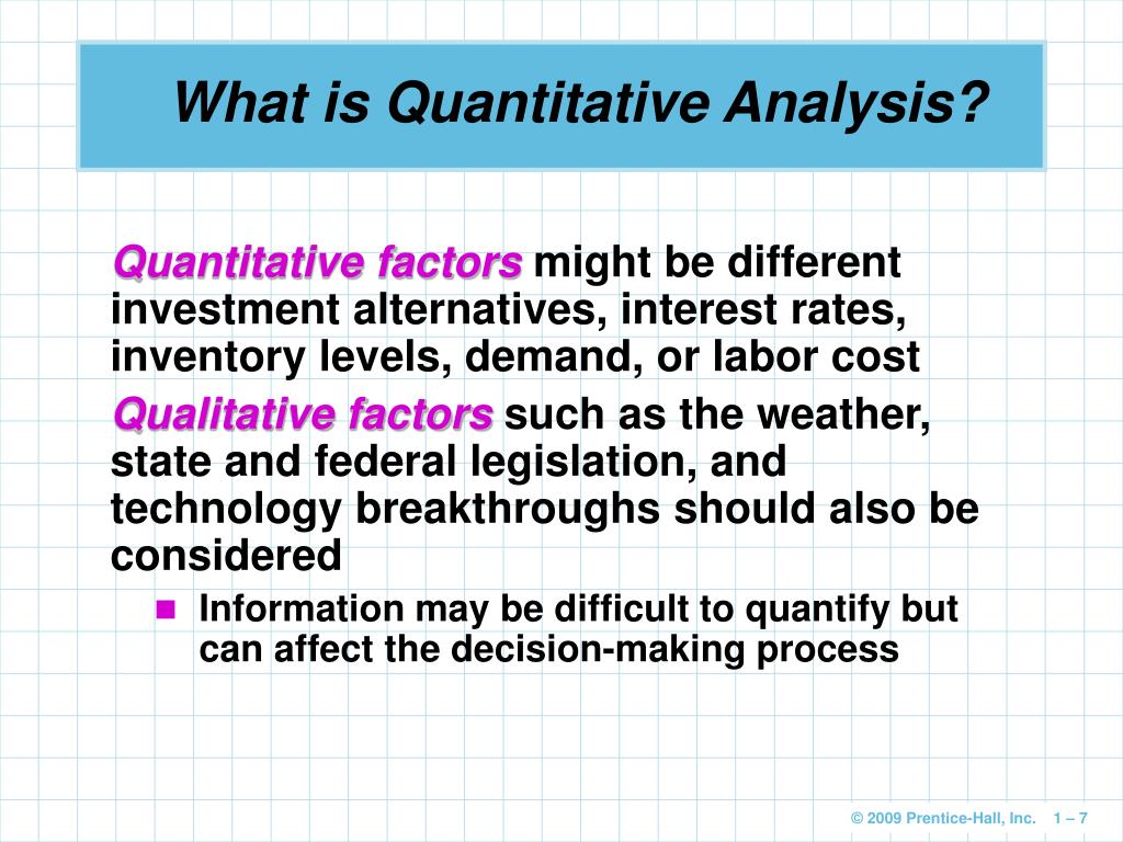 quantitative analysis assignment