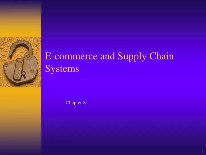 e commerce and supply chain systems n.