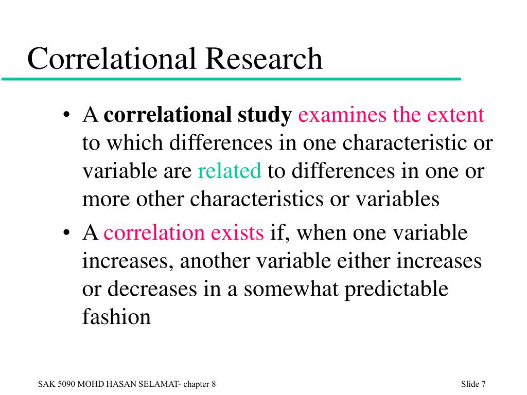 correlational research design hypothesis