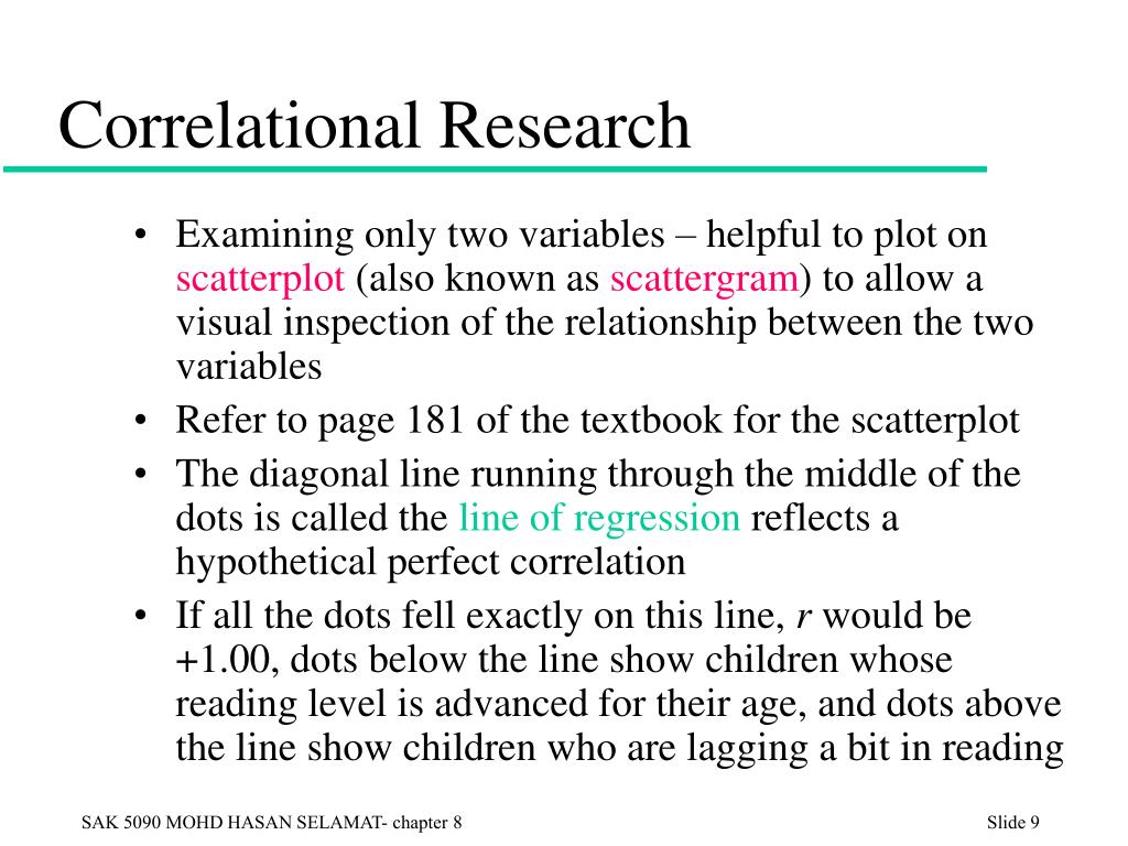 research paper using correlation method