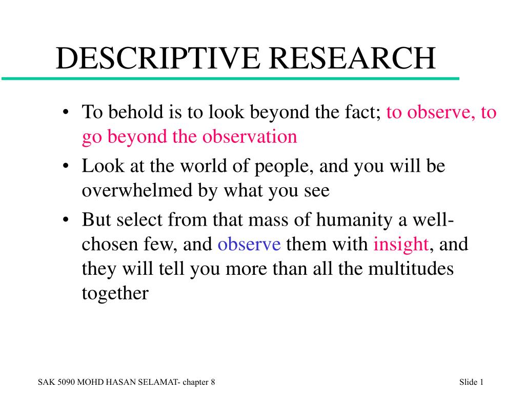 types of descriptive research slideshare