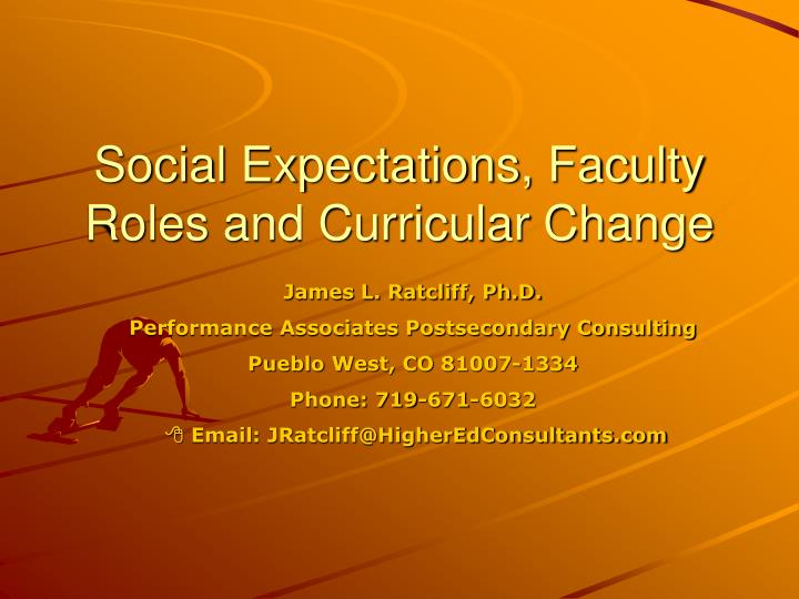 social expectations faculty roles and curricular change n.