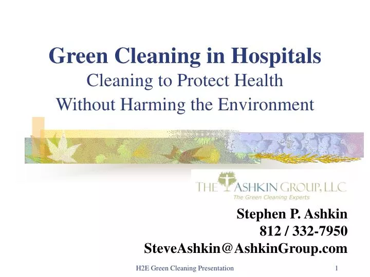 green cleaning in hospitals cleaning to protect health without harming the environment n.