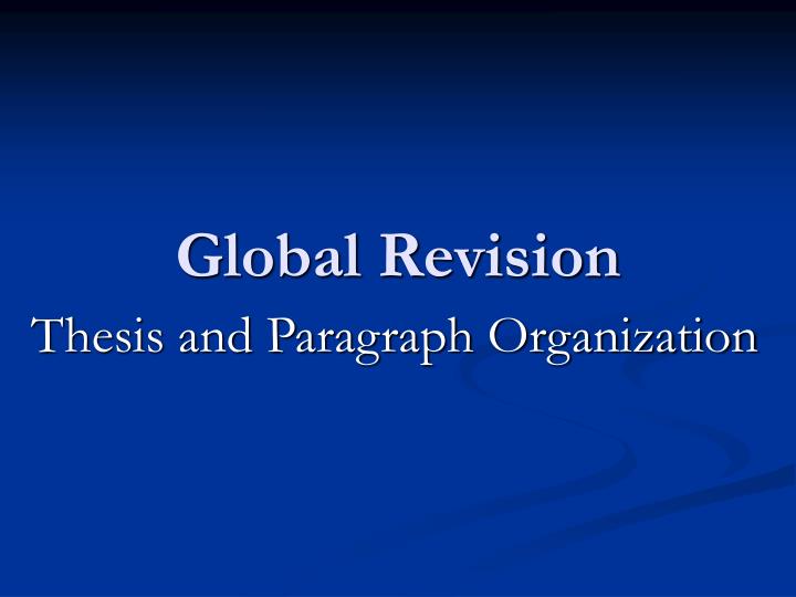 global revision n.