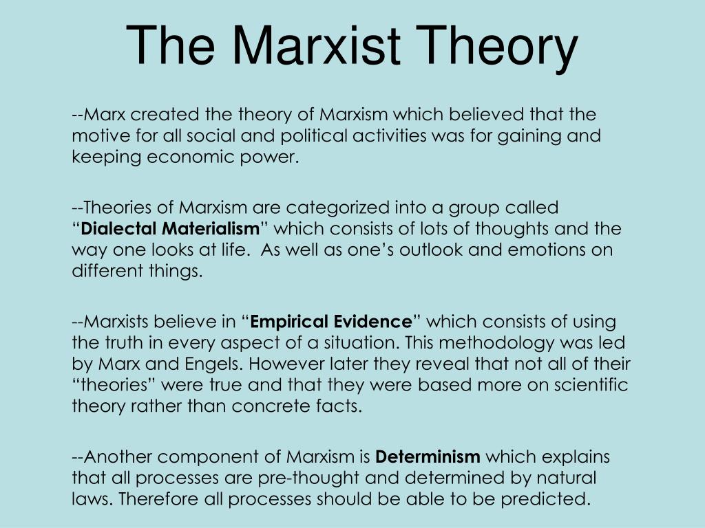 marxist theory focuses on