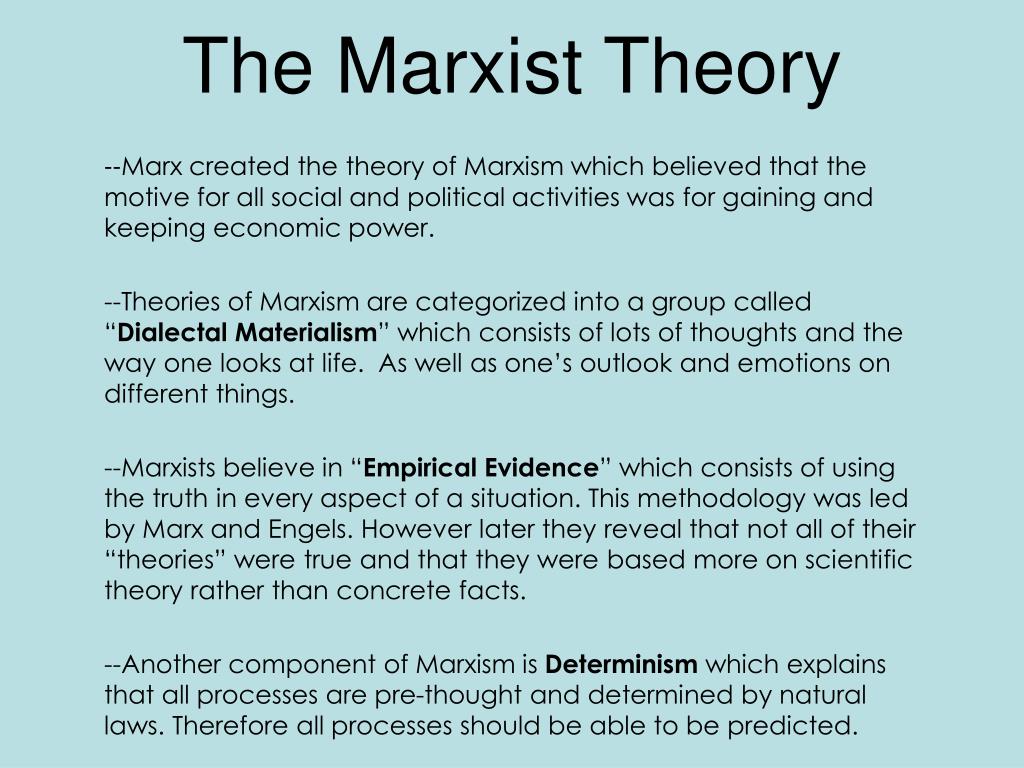 marxist theory thesis statement