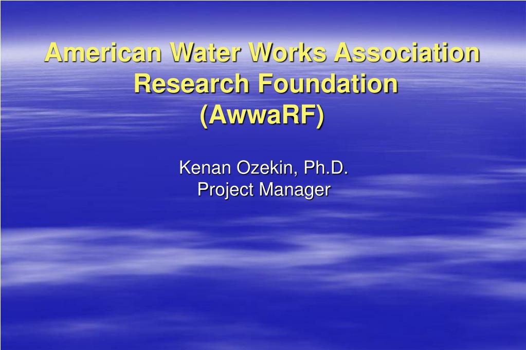 american water works association american water works association