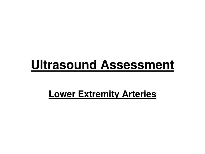ultrasound assessment n.