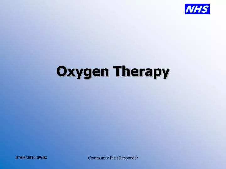 oxygen therapy n.