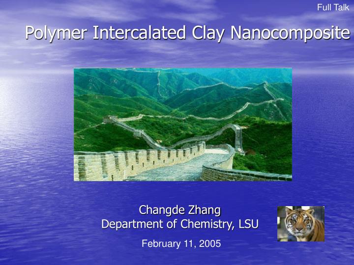 polymer intercalated clay nanocomposite n.