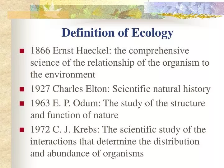 PPT - Definition of Ecology PowerPoint Presentation, free download - ID ...
