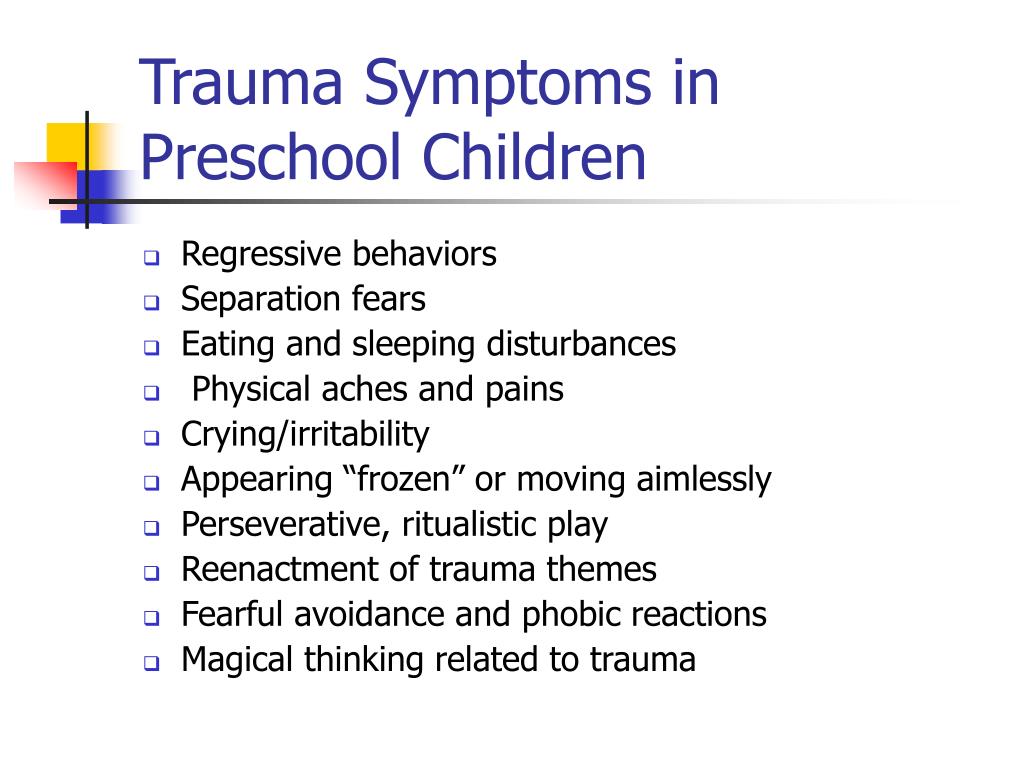 trauma signs in toddlers