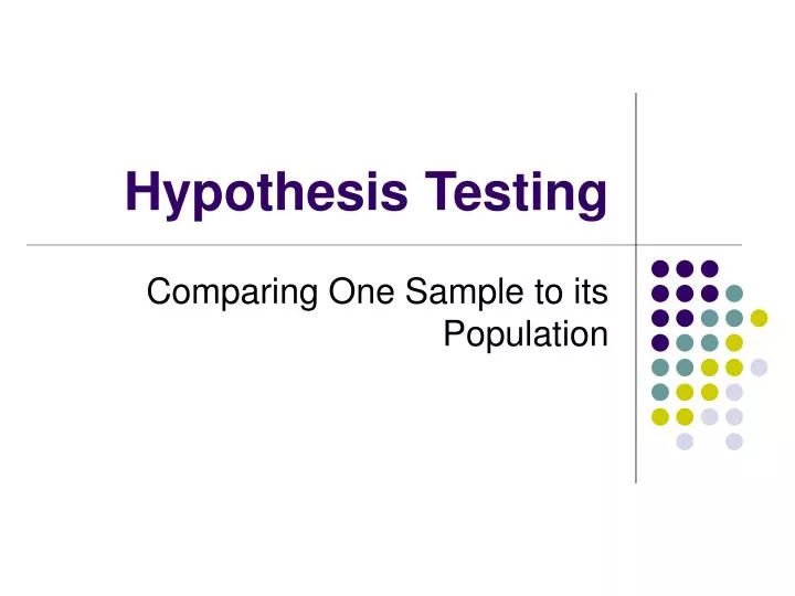 PPT - Hypothesis Testing PowerPoint Presentation, free download - ID:382138