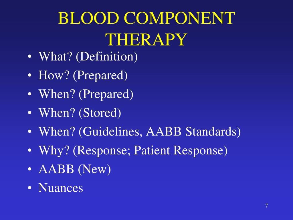 PPT - Transfusion Therapy and Blood Components ...