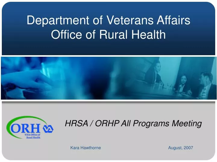 department of veterans affairs office of rural health n.