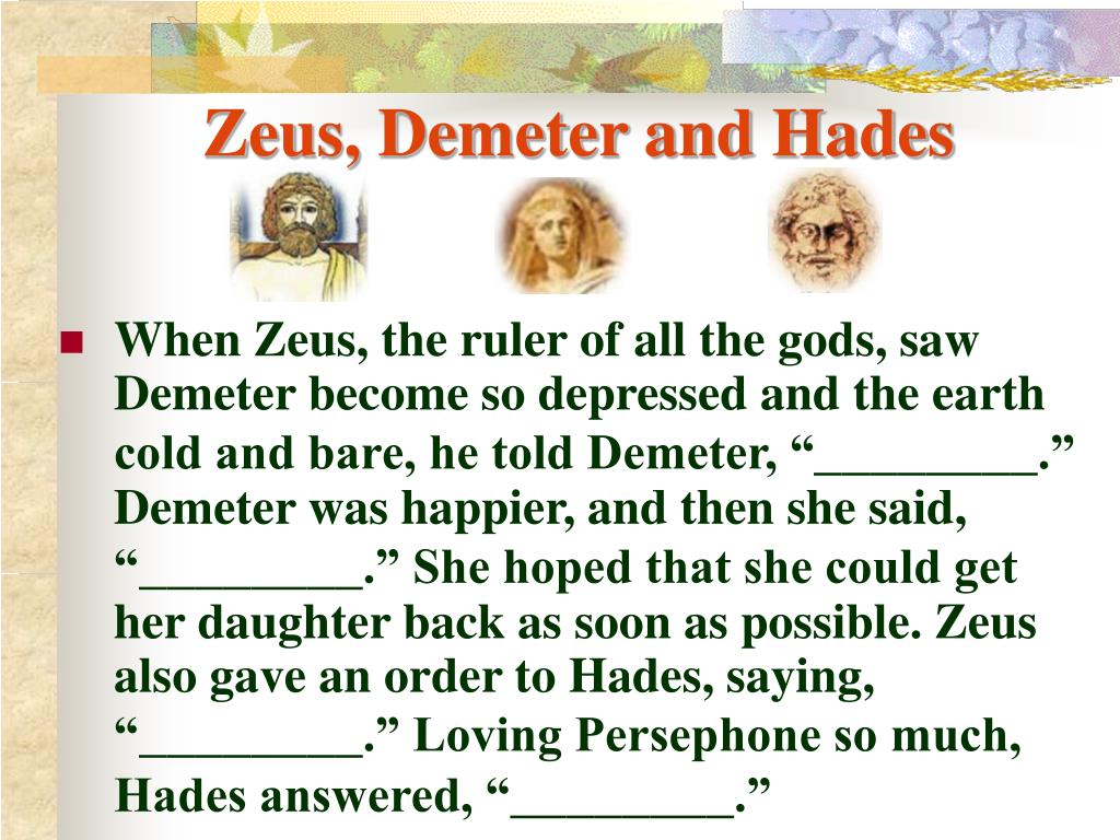 zeus persephone hades demeter zeus persephone hades demeter