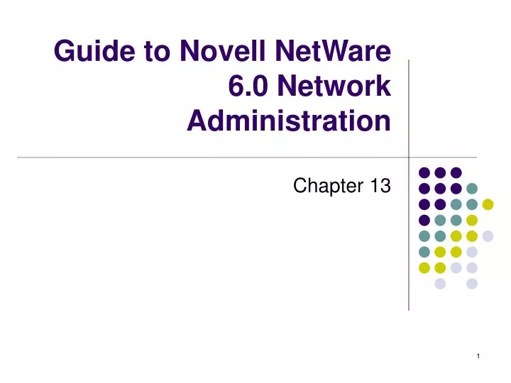 PPT - Guide to Novell NetWare 6.0 Network Administration PowerPoint ...