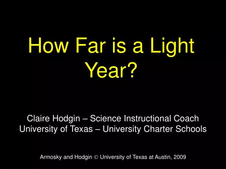Ppt how far is a light year powerpoint presentation free download id 384231
