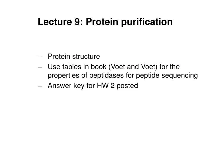 lecture 9 protein purification n.