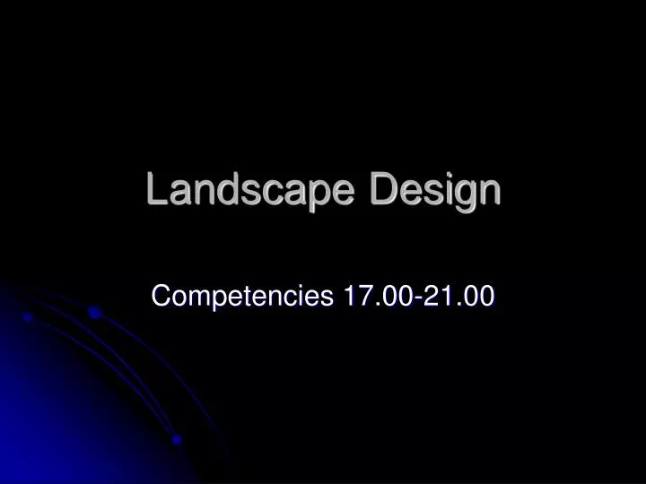 landscape design n.