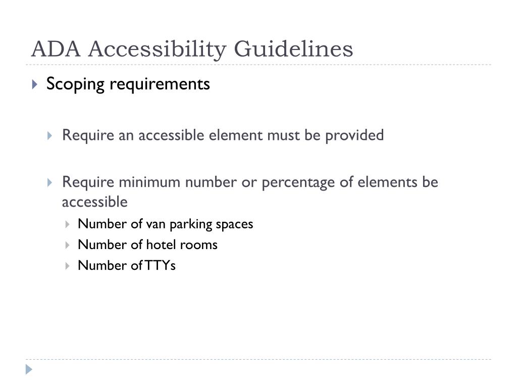 PPT ADA Guidelines & Standards PowerPoint Presentation, free download ID385379
