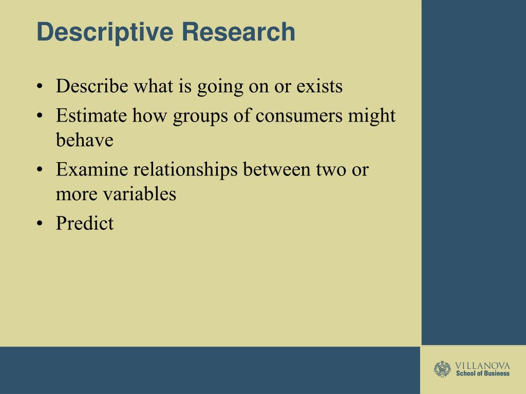 descriptive research goals