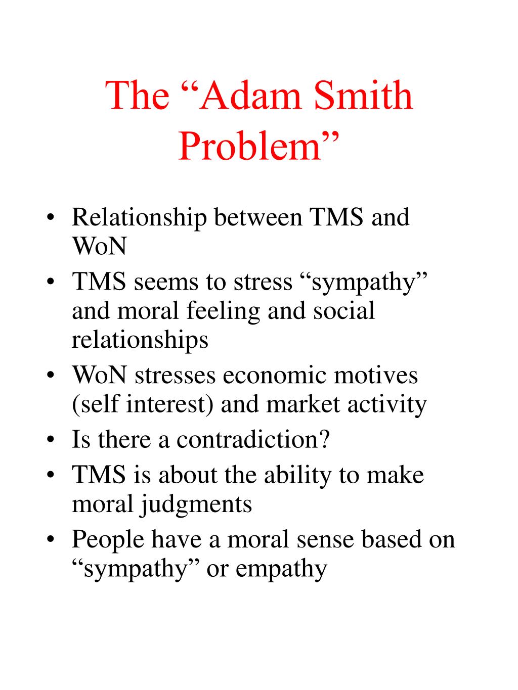 Afbeeldingsresultaat voor the adam smith problem