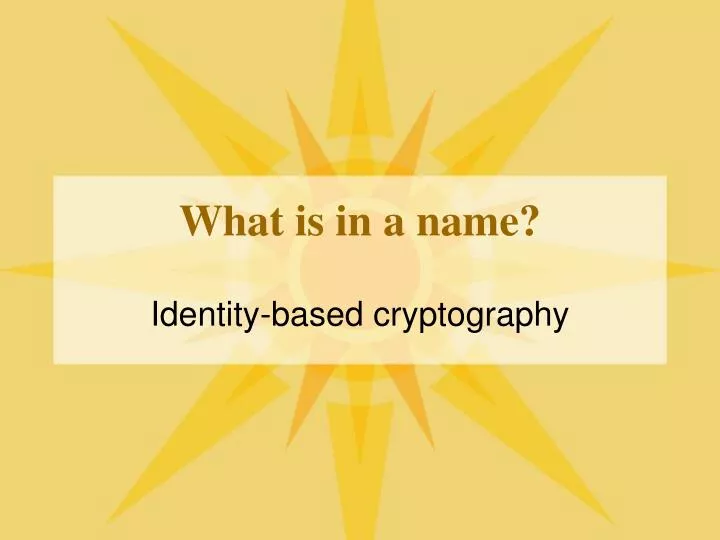 what is in a name n.