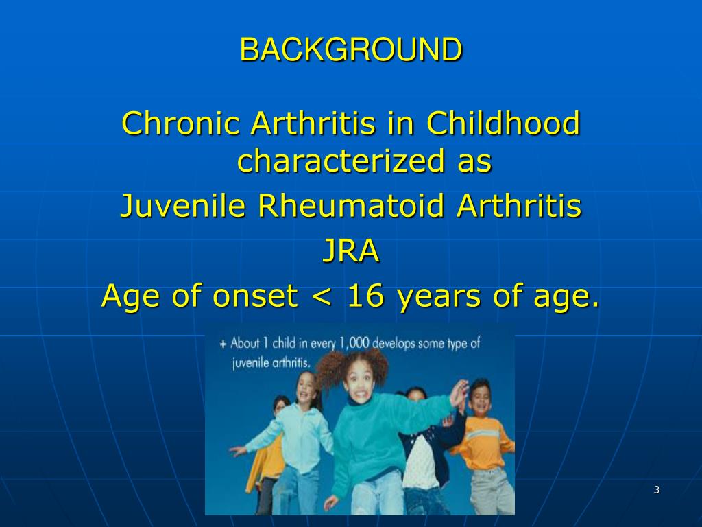 presentation of juvenile rheumatoid arthritis