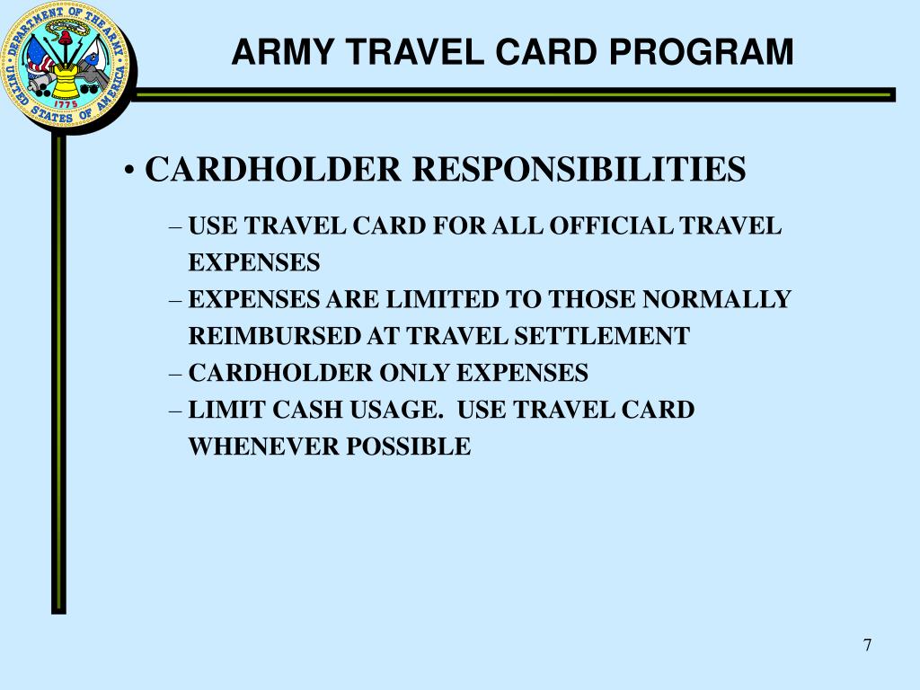 army travel card 101 answers
