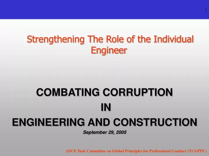 strengthening the role of the individual engineer n.