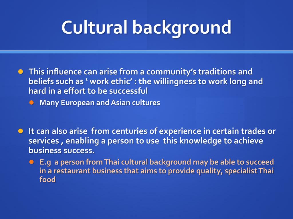 what is your cultural background essay