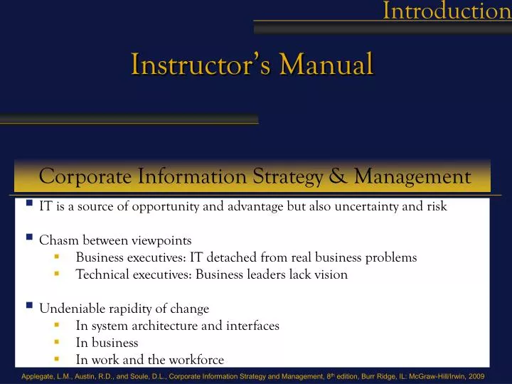 corporate information strategy management n.