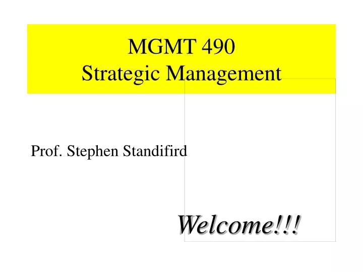 mgmt 490 strategic management n.