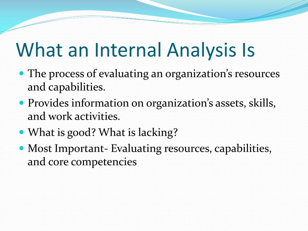business plan internal analysis