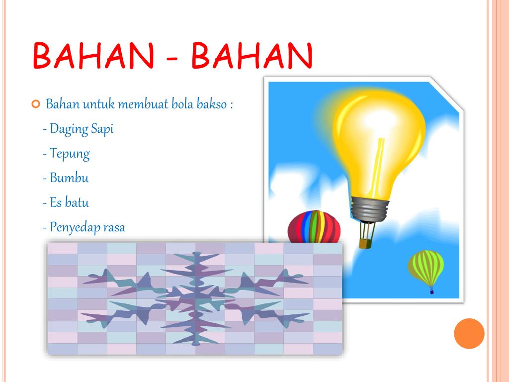 PPT Resep Membuat Bakso PowerPoint Presentation free 