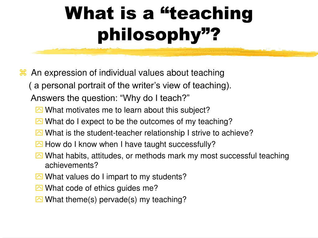 how to write a teaching philosophy for higher education