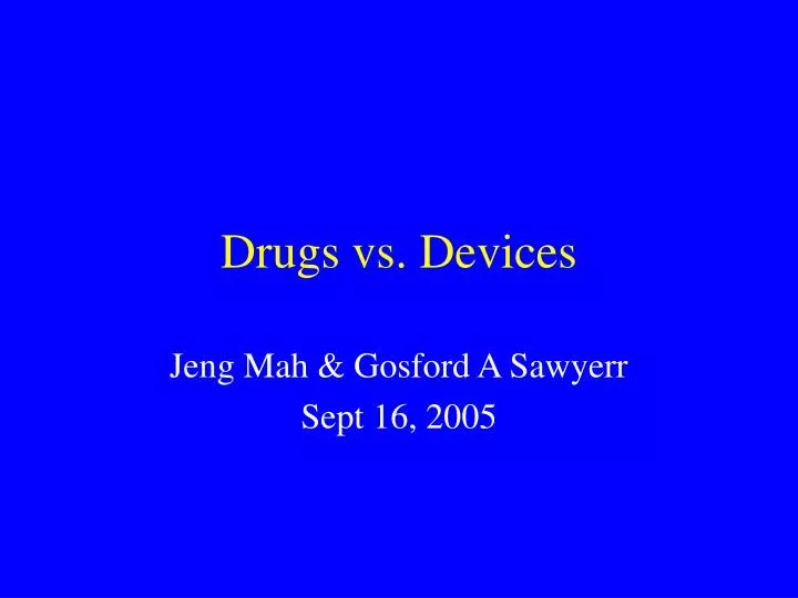 drugs vs devices n.