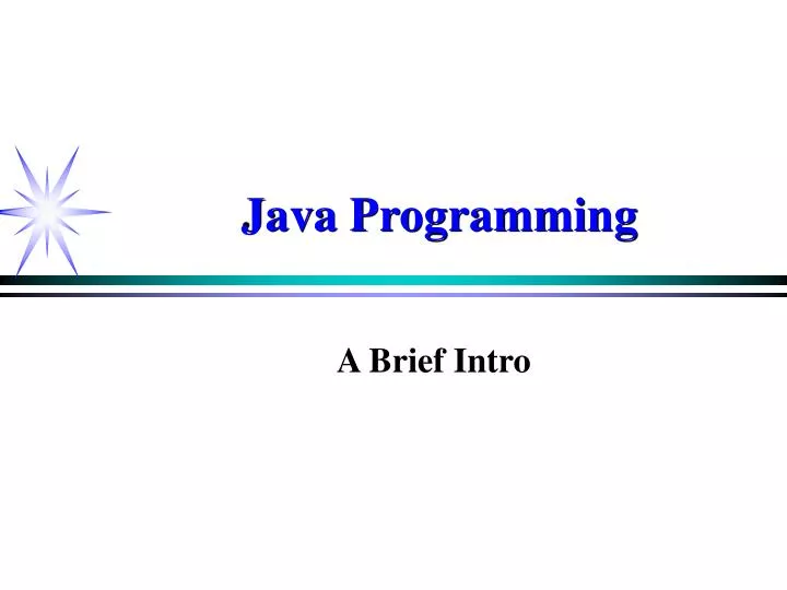 PPT - Java Programming PowerPoint Presentation, free download - ID:389100